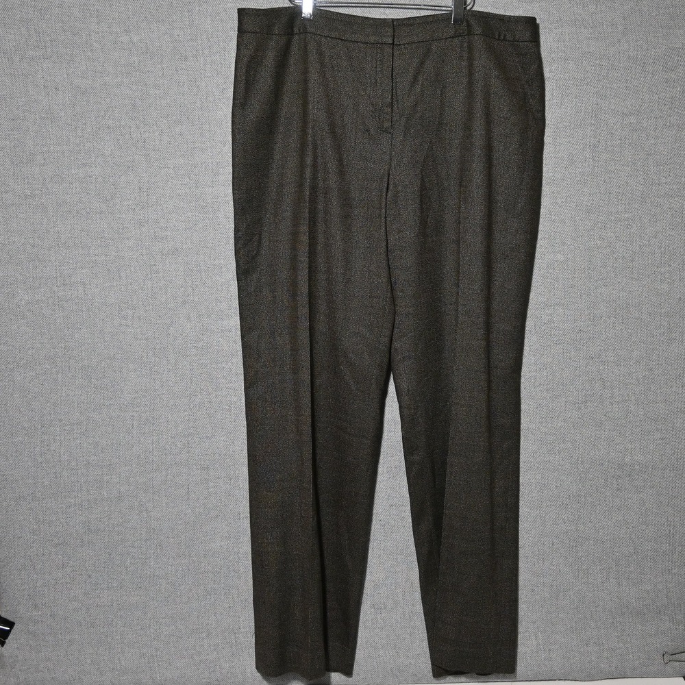 Lafayette 148 New York Menswear Trousers Womens 16 Charcoal Grey Straight Leg